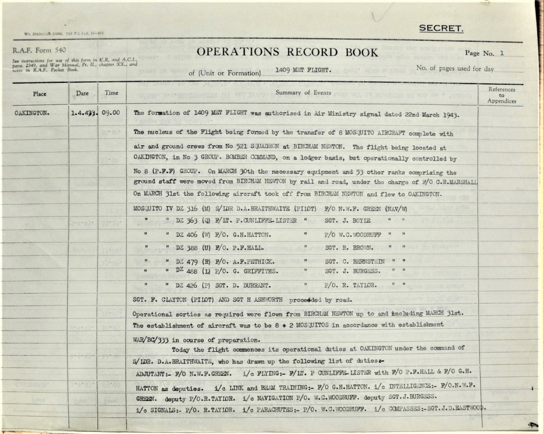 met flight beginning