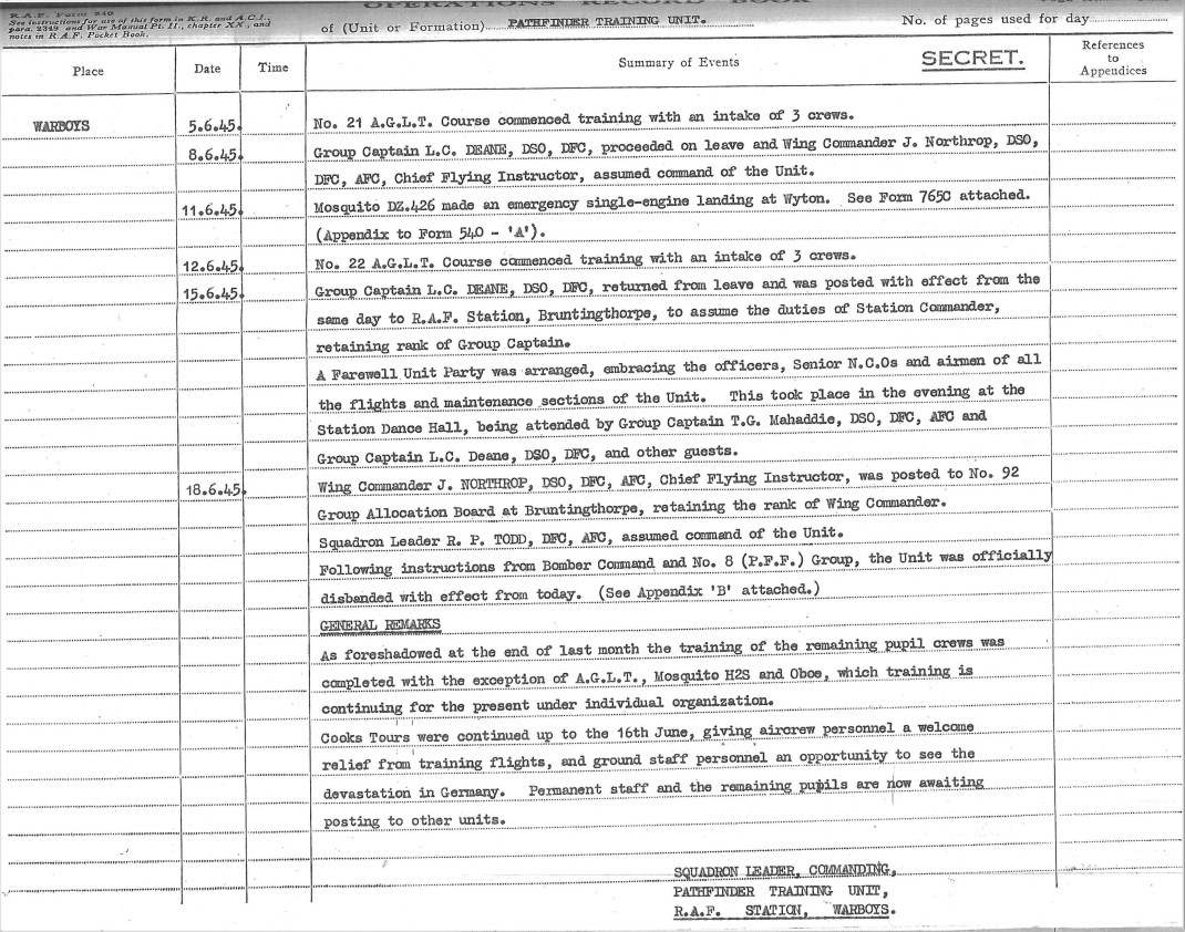 PFF NTU - last month, at Warboys