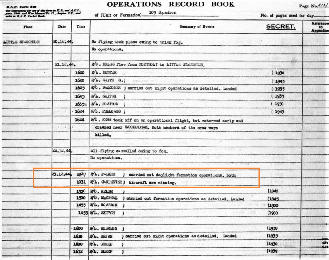 109 Squadron 23 December 1944